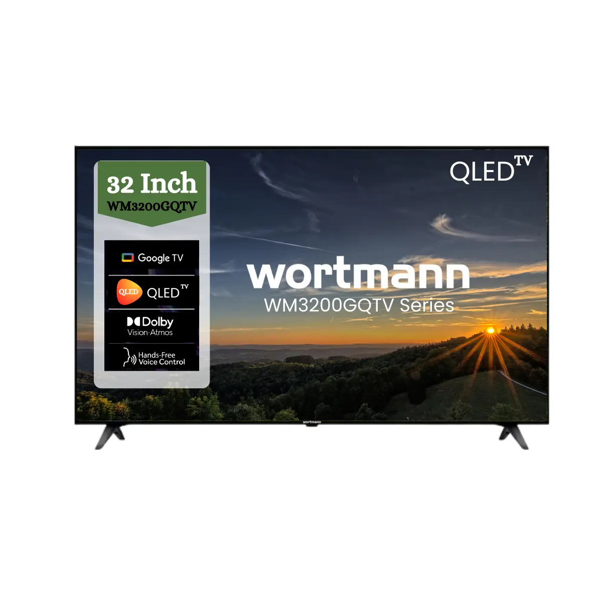 Wortmann WM3200GQTV 32 QLED Google TV with Dolby Vision, Dolby Atmos & Hands-Free Voice Control – Immersive Smart Entertainment