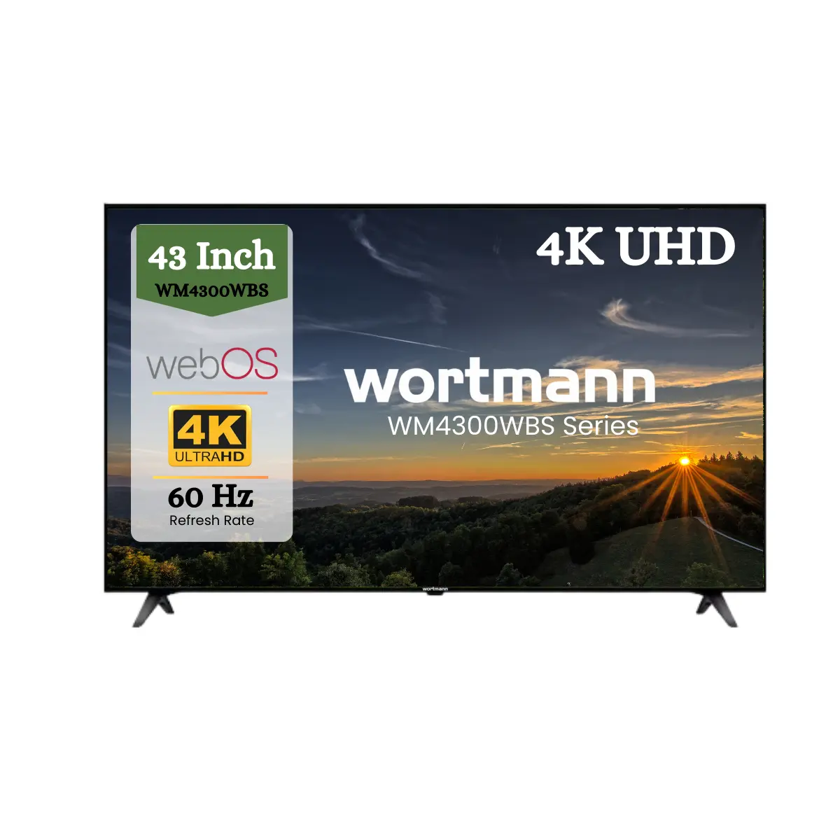 Wortmann WM4300WBS 43 (108 cm) webOS 4K UHD Smart LED TV – 60 Hz, HDR & Smart Streaming