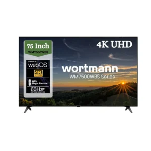 Wortmann WM7500WBS 75 4K UHD Smart TV with WebOS, Magic Remote & 60Hz Refresh Rate – Immersive Home Entertainment